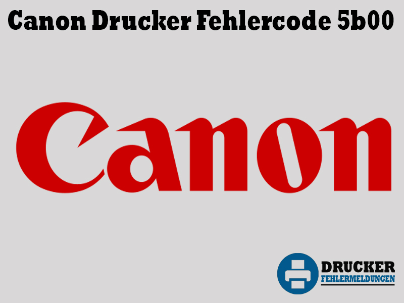 Canon Drucker Fehlercode: 5b00