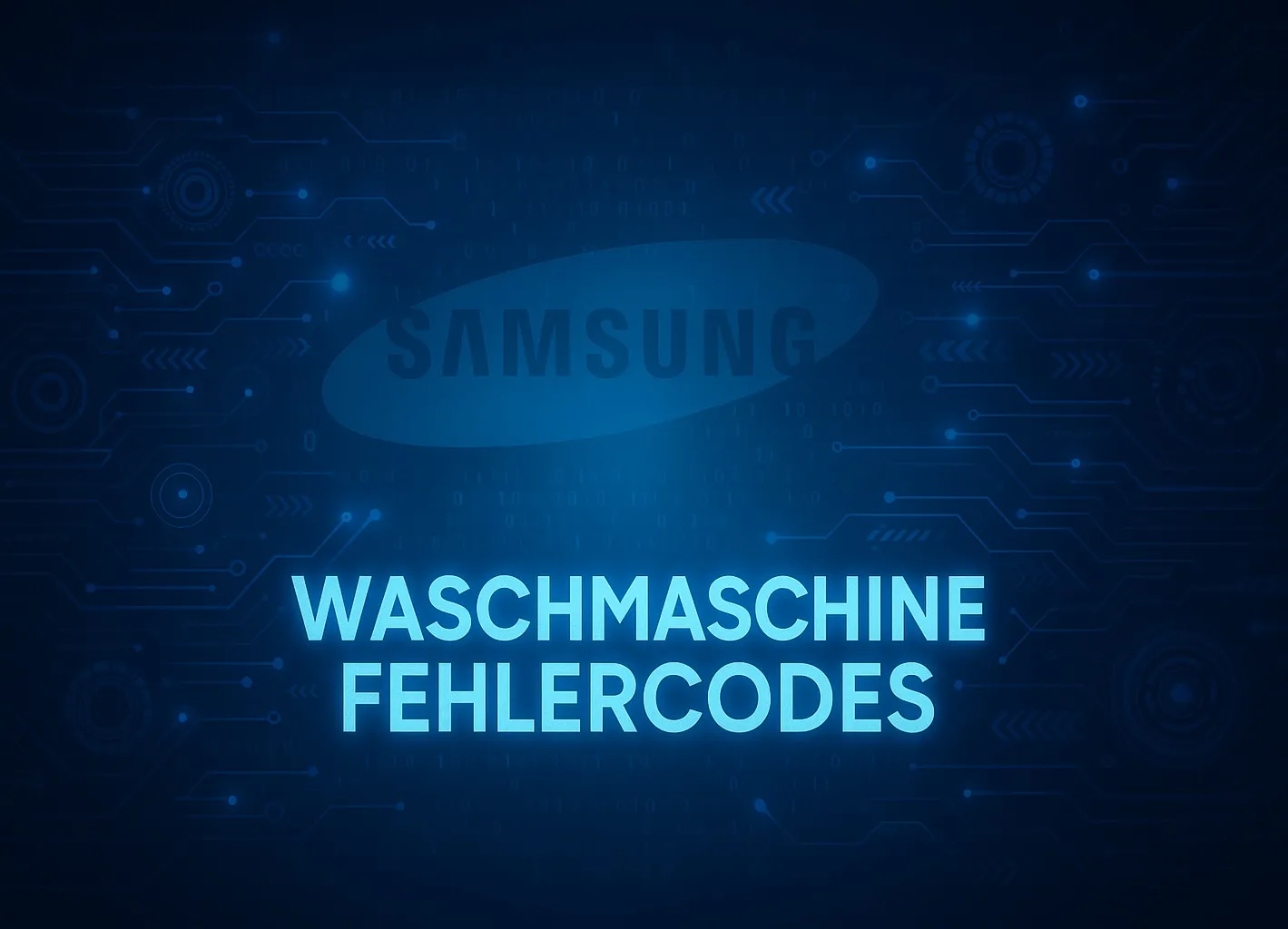 Samsung Waschmaschine Fehlercode Liste – Alle Fehlercodes und Lösungen auf einen Blick